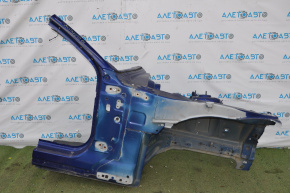 Aripa dreapta fata a unui Ford Mustang mk6 15-17, albastru, lipseste o parte din lonjeron.