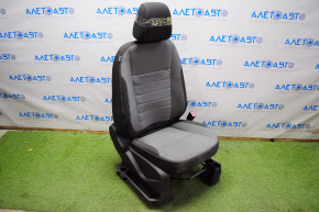 Scaun de pasager Ford Escape MK3 13-19 fără airbag, manual, material textil negru-gri, curățat chimic.