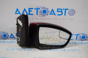 Oglindă laterală dreapta Ford Escape MK3 13-16 pre-restilizare, 3 pini, roșu RR