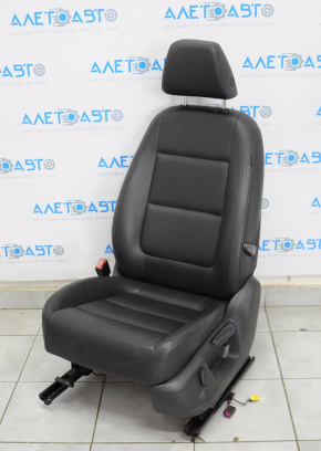 Scaun șofer VW Tiguan 09-17 cu airbag, electric + manual, piele neagră.