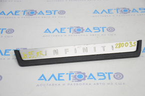 Capacul pragului din spate dreapta exterior Infiniti JX35 QX60 13- crom, tip 2, zgârieturi pe crom.