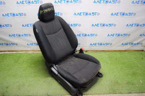 Scaun de pasager Nissan Leaf 13-17 fără airbag, manual, încălzire, material textil negru.