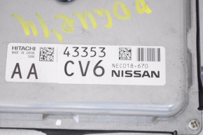 Блок ECU компьютер двигателя Nissan Rogue 14-16 NEC018-670