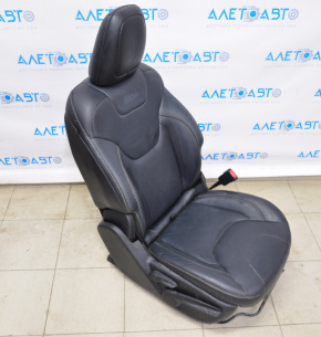 Пассажирское сидение Jeep Cherokee KL 14-18 airbag, механич, кожа черная