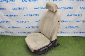 Scaun șofer Hyundai Sonata 15-17 fără airbag, manual, material textil bej, de curățat chimic.