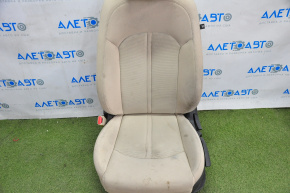 Scaun șofer Hyundai Sonata 15-17 fără airbag, manual, material textil bej, de curățat chimic.