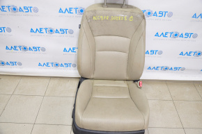 Scaun pasager Honda Accord 13-17 cu airbag, electric, piele bej, pentru curățare chimică