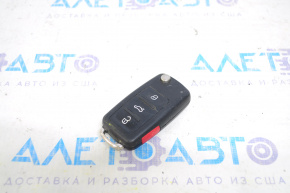 Ключ VW Tiguan 12-17 4 кнопки, раскладной, потёртости