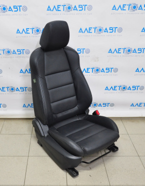 Пассажирское сидение Mazda 6 13-15 airbag, механич, кожа черн