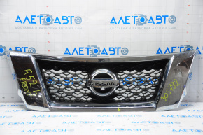 Решетка радиатора grill Nissan Pathfinder 13-16 дорест под камеру с эмблемой, песок