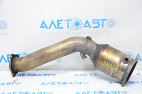 Tubul de admisie cu catalizator dreapta primul Porsche Cayenne 958 11-17 4.8 Turbo