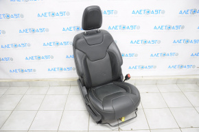 Scaun pasager Jeep Cherokee KL 14-18 cu airbag, manual, piele neagră.