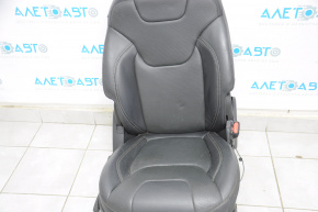 Scaun pasager Jeep Cherokee KL 14-18 cu airbag, manual, piele neagră.