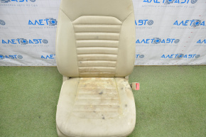 Scaun de pasager Ford Fusion mk5 13-16 fără airbag, electric, material textil bej, necesită curățare chimică