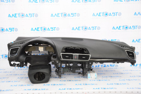 Torpedo fără airbag pentru panoul frontal Mazda 3 14-18 BM negru, zgâriat