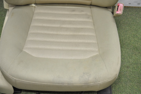 Scaun de pasager Ford Fusion mk5 13-16 fără airbag, manual, material textil bej, pentru curățare chimică