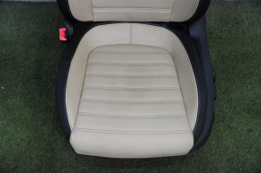 Scaun șofer VW CC 08-17 cu airbag, electric, piele neagră cu inserție bej