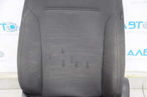 Scaun șofer VW Jetta 11-18 SUA fără airbag, manual, material textil negru, necesită curățare chimică.