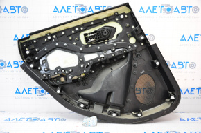 Capacul usii spate dreapta pentru Jeep Cherokee KL 14-18, negru cu insertie bej, din material textil, cotiera din piele.