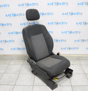 Scaun de pasager Jeep Compass 11-16 fără airbag, manual, material textil negru, necesită curățare chimică.