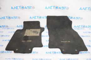 Set de covorașe Nissan Rogue 14-20, material textil negru, pentru curățare.