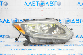 Far dreapta față Nissan Rogue 14-16, gol halogen, suport rupt, zgârietură.