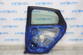 Ușa din spate dreapta asamblată Ford Focus mk3 11-18 albastră N6, manere