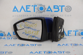 Oglindă laterală stângă Ford Focus mk3 15-18 restilizată, 3 pini, albastră