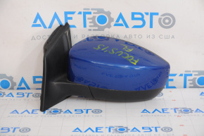 Oglindă laterală stângă Ford Focus mk3 15-18 restilizată, 3 pini, albastră