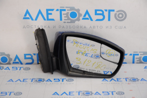 Oglindă laterală dreapta Ford Focus mk3 15-18 restilizat, 5 pini, albastru