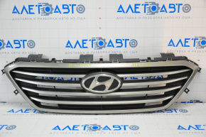 Решетка радиатора grill Hyundai Sonata 15-17 SE слом креп, трещина