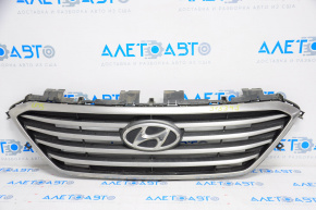 Решетка радиатора grill Hyundai Sonata 15-17 SE, в сборе со значком