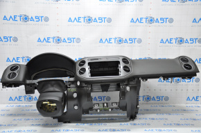 Torpedo panoul frontal fără AIRBAG VW Tiguan 09-17 negru, uzat.