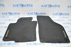 Set de covorașe pentru interiorul VW Tiguan 09-17, din cauciuc, negre.