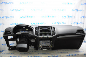 Panoul frontal al torpilei fără AIRBAG pentru Ford Edge 15-18, negru, start-stop, cu compartiment de depozitare și airbag pentru genunchi.