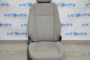 Scaun de pasager Ford Focus mk3 15-18 restilizat, fără airbag, manual, material textil gri