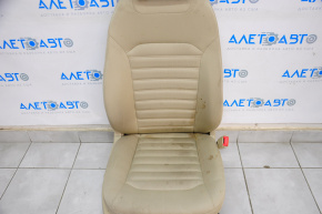 Scaun de pasager Ford Fusion mk5 13-16 fără airbag, electric, material textil bej, necesită curățare chimică