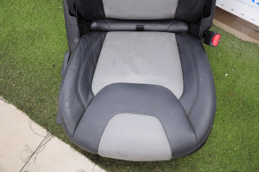 Scaun pasager Jeep Cherokee KL 14-18 cu airbag, manual, piele gri-negru, pentru curățare chimică