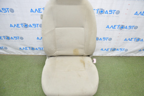 Scaun de pasager Toyota Prius 2004-2009 fără airbag, manual, material textil bej, necesită curățare.