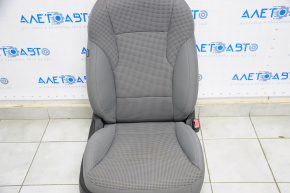 Scaun de pasager Hyundai Sonata 11-15 fără airbag, manual, material textil gri