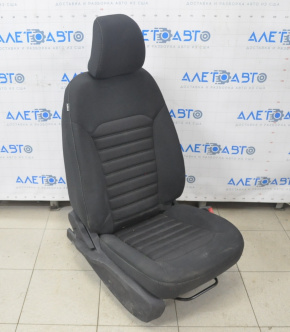 Scaun de pasager Ford Fusion mk5 17-20 fără airbag, manual, material textil negru.