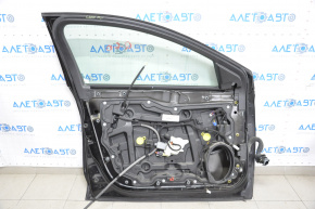 Ușă asamblată față stânga Chrysler 200 15-17 negru PX8, lovituri