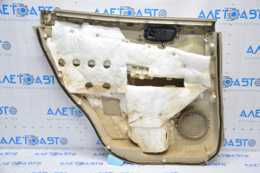 Capacul ușii cardul din spate dreapta Nissan Pathfinder 13-20, material textil bej, plastic alb.