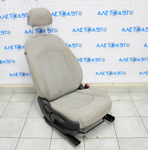 Пассажирское сидение Hyundai Sonata 15-17 без airbag, механич, тряпка серое