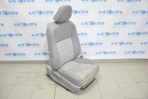 Scaun pasager Toyota Camry v55 15-17 SUA fără airbag, manual, material textil gri, necesită curățare chimică.