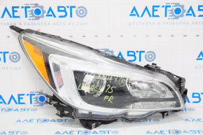 Farul dreapta față Subaru Legacy 15-17, model gol, halogen, cu reflector negru.