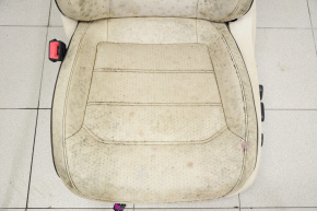 Scaun șofer VW Passat b8 16-19 SUA cu airbag, electric, piele bej-negru, cusătură, pentru curățare.