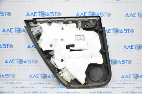 Capacul usii din spate dreapta pentru GMC Terrain 10-17, negru cu insertie neagra din piele, cotiera din cauciuc, zgarieturi, uzura.