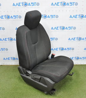 Scaun de pasager pentru GMC Terrain 14-17 fără airbag, material textil, negru, cusături roșii.