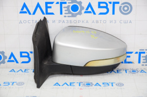 Oglindă laterală stângă Ford Focus mk3 15-18 restilizat, 5 pini, semnalizator, argintiu